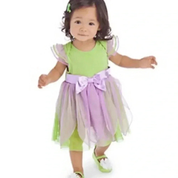 Disney Tinkerbell outfit green/purple 3-6M - Picture 1 of 6